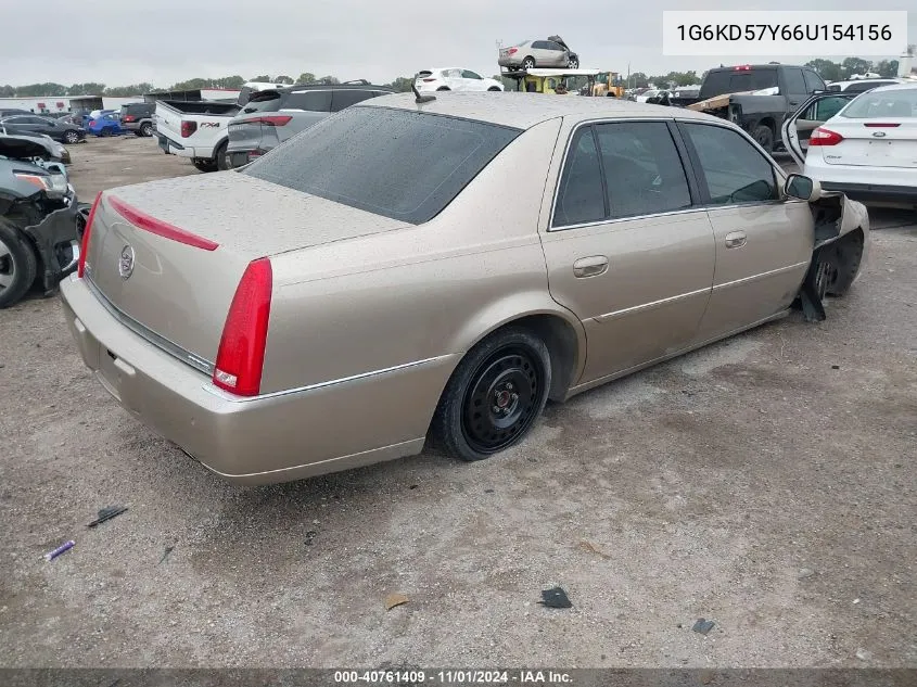 1G6KD57Y66U154156 2006 Cadillac Dts