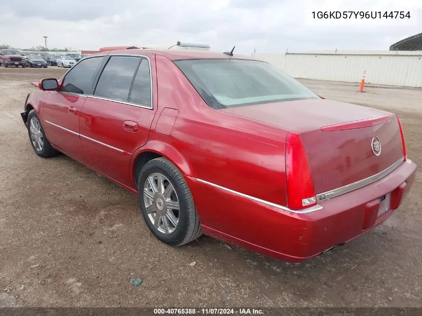 2006 Cadillac Dts VIN: 1G6KD57Y96U144754 Lot: 40765388