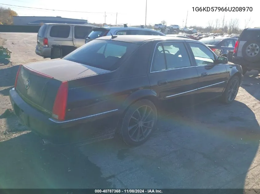 2006 Cadillac Dts Performance VIN: 1G6KD57966U208970 Lot: 40787368