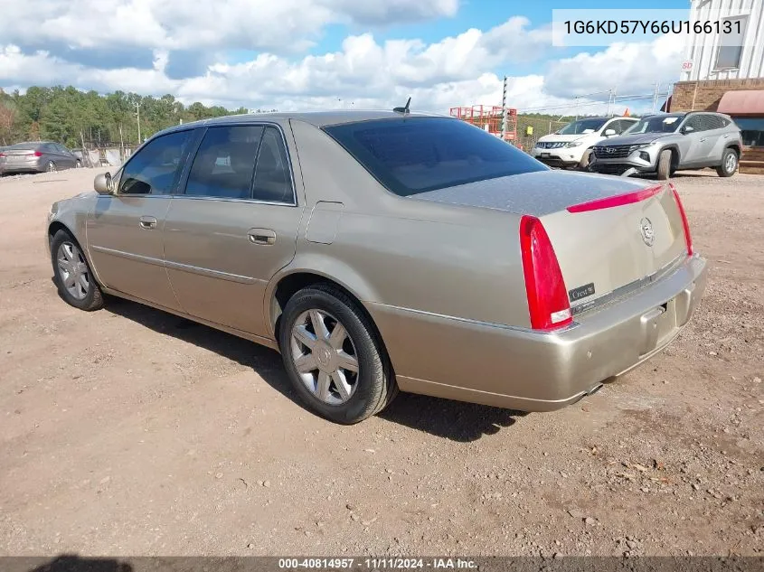 2006 Cadillac Dts Standard VIN: 1G6KD57Y66U166131 Lot: 40814957