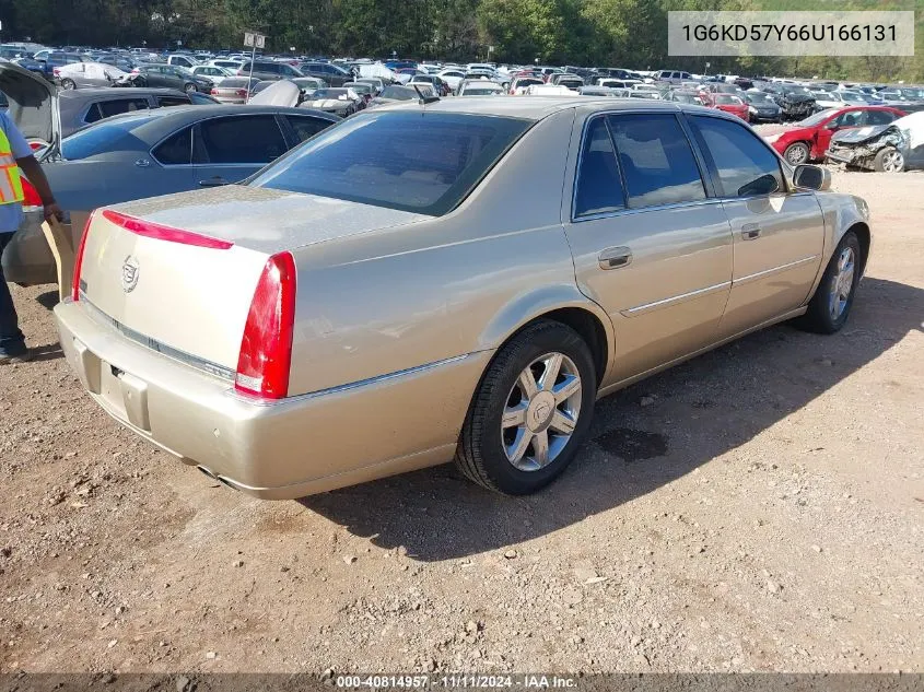 2006 Cadillac Dts Standard VIN: 1G6KD57Y66U166131 Lot: 40814957