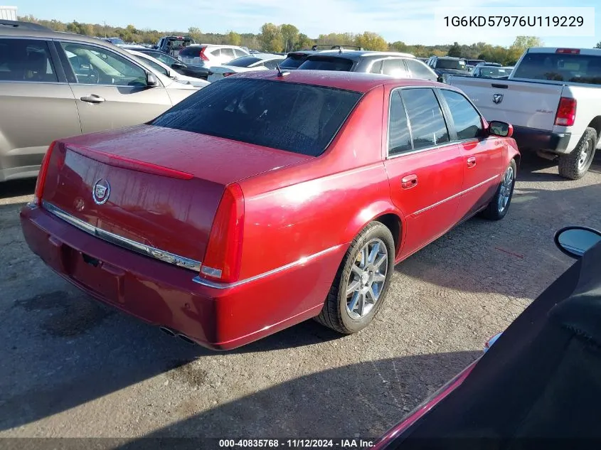 2006 Cadillac Dts Performance VIN: 1G6KD57976U119229 Lot: 40835768