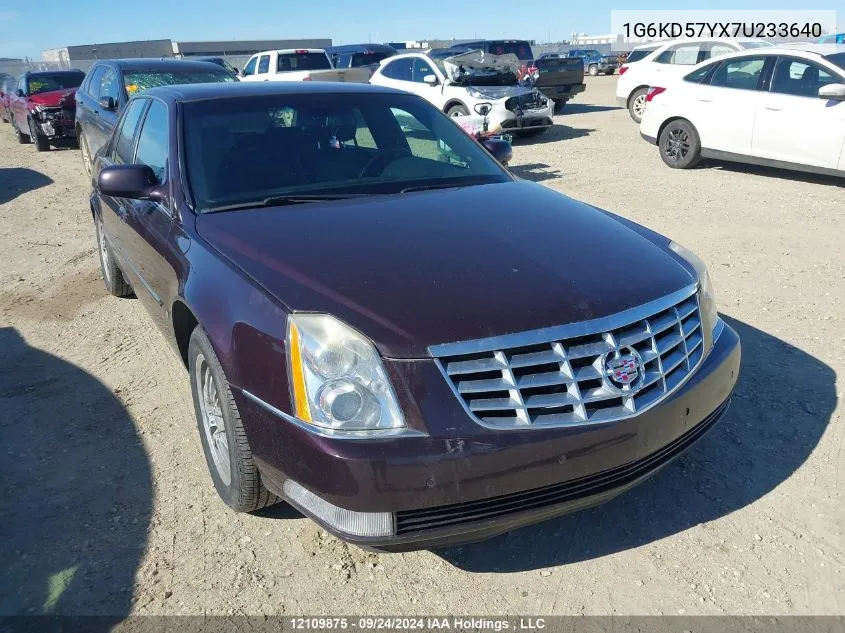 2007 Cadillac Dts VIN: 1G6KD57YX7U233640 Lot: 12109875