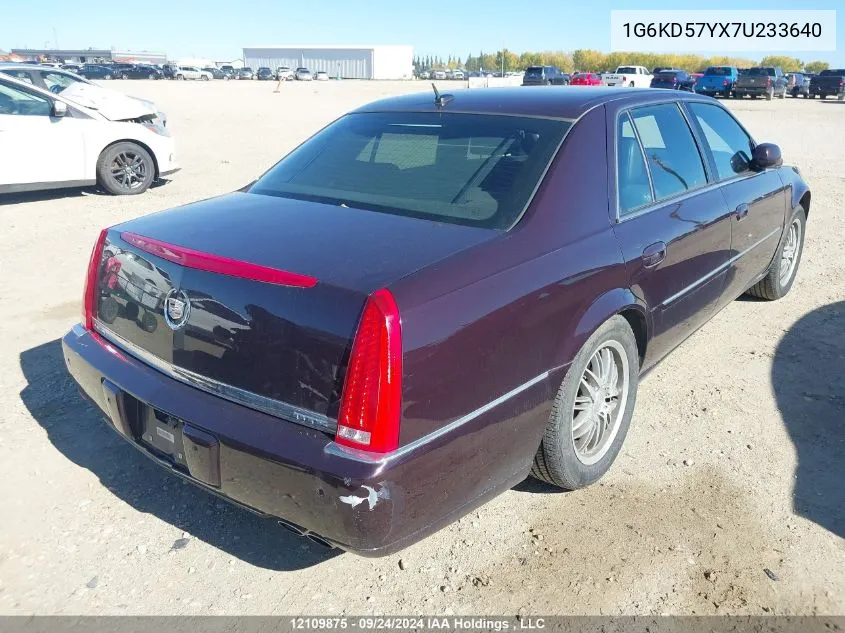 2007 Cadillac Dts VIN: 1G6KD57YX7U233640 Lot: 12109875