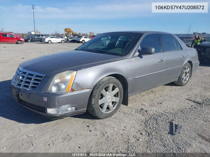 2007 Cadillac Dts VIN: 1G6KD57Y47U208572 Lot: 12131812