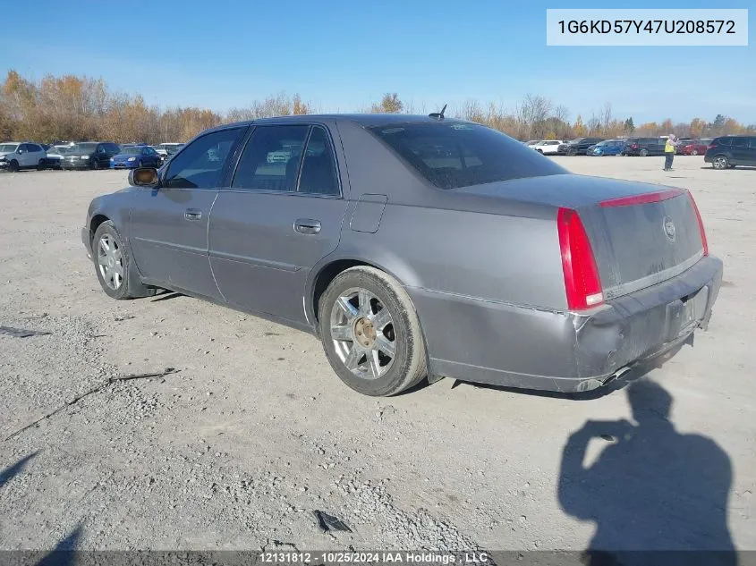 2007 Cadillac Dts VIN: 1G6KD57Y47U208572 Lot: 12131812