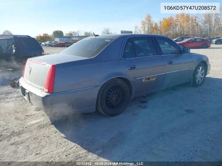 2007 Cadillac Dts VIN: 1G6KD57Y47U208572 Lot: 12131812