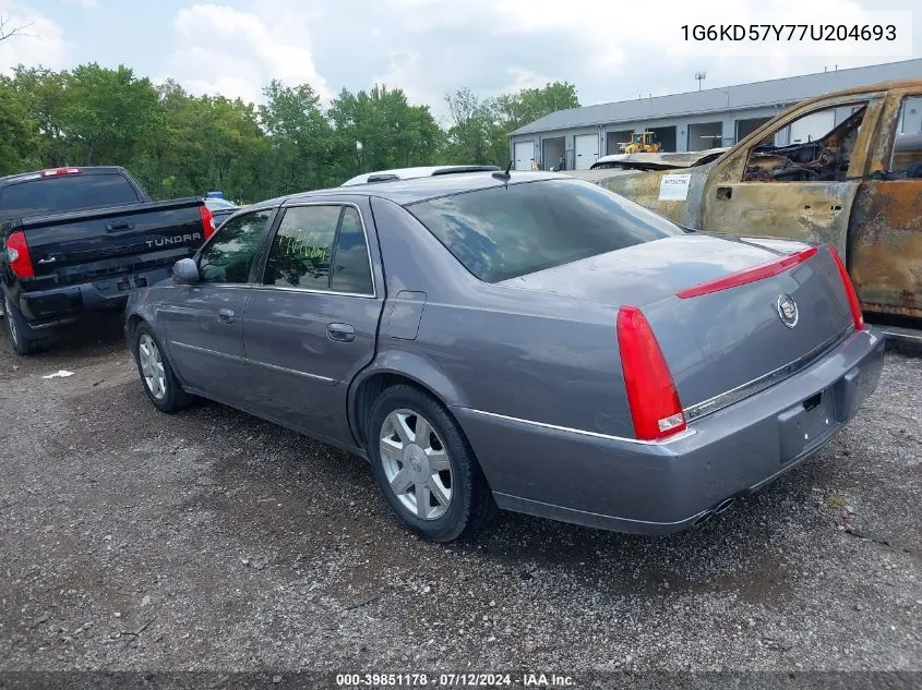 1G6KD57Y77U204693 2007 Cadillac Dts Luxury I