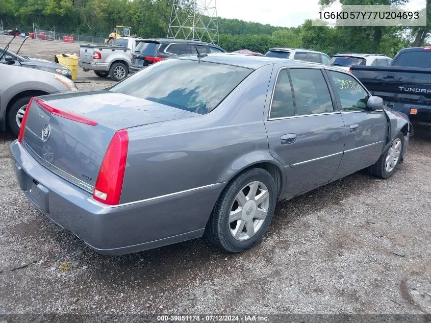 2007 Cadillac Dts Luxury I VIN: 1G6KD57Y77U204693 Lot: 39851178