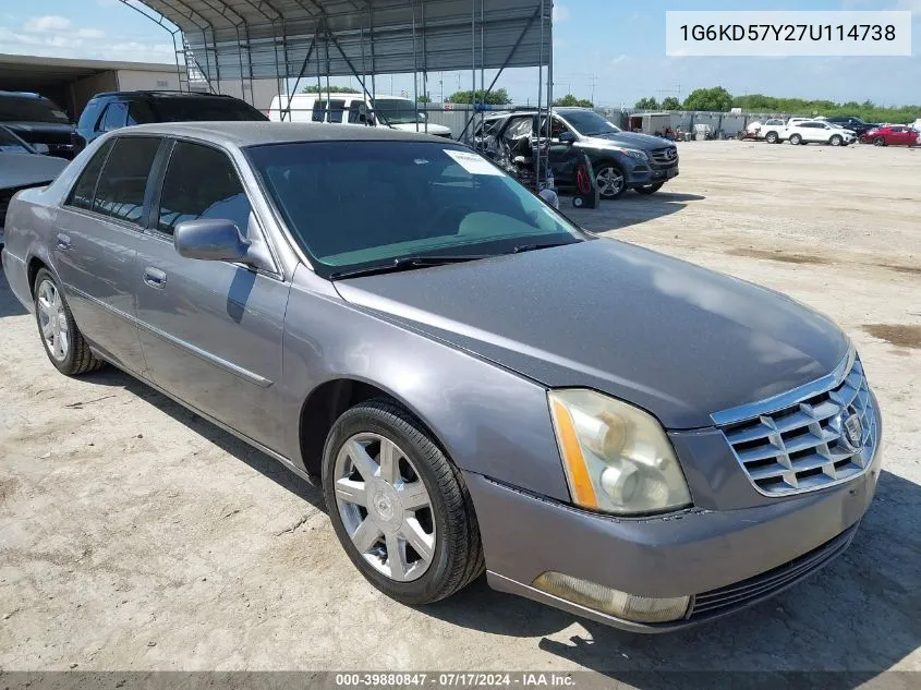 1G6KD57Y27U114738 2007 Cadillac Dts Luxury I