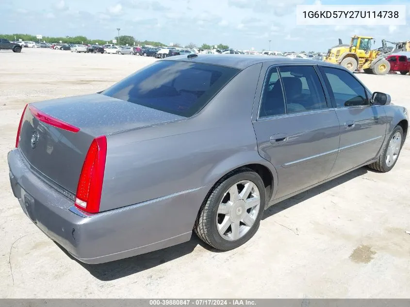 1G6KD57Y27U114738 2007 Cadillac Dts Luxury I