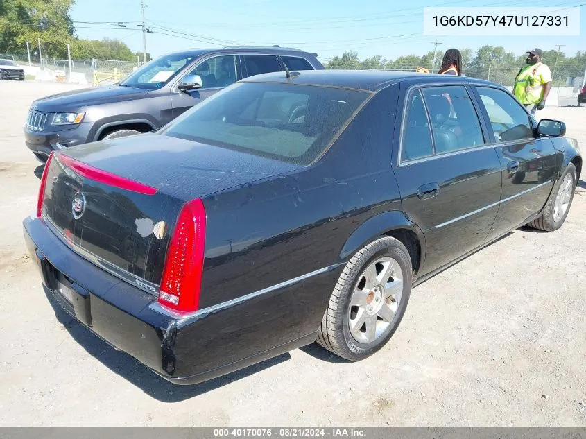 2007 Cadillac Dts Luxury I VIN: 1G6KD57Y47U127331 Lot: 40170076