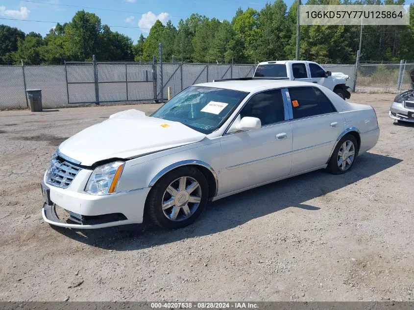 2007 Cadillac Dts V8 VIN: 1G6KD57Y77U125864 Lot: 40207538