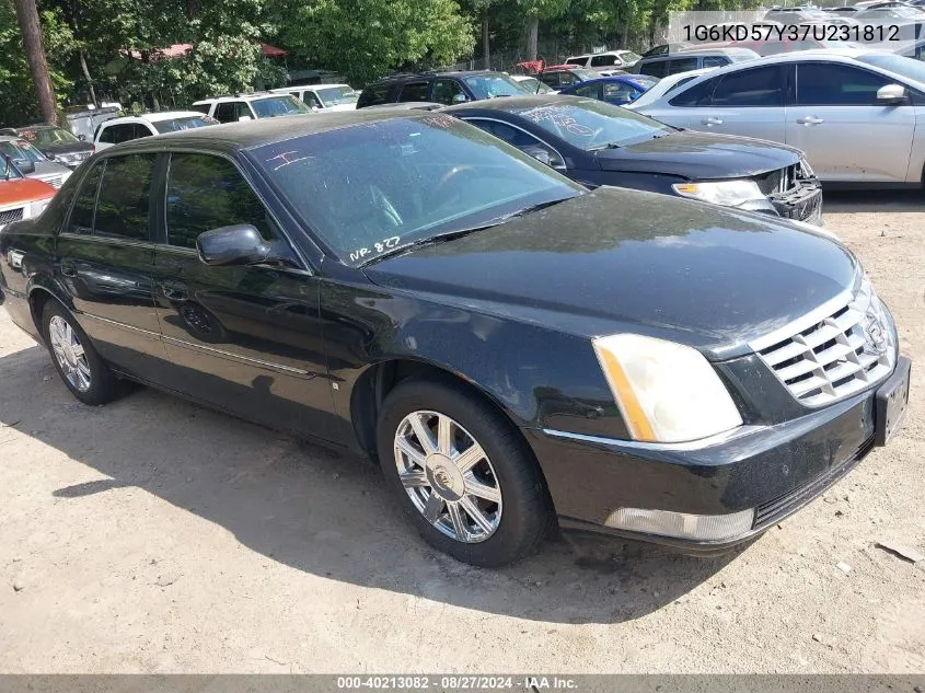 2007 Cadillac Dts Luxury Ii VIN: 1G6KD57Y37U231812 Lot: 40213082