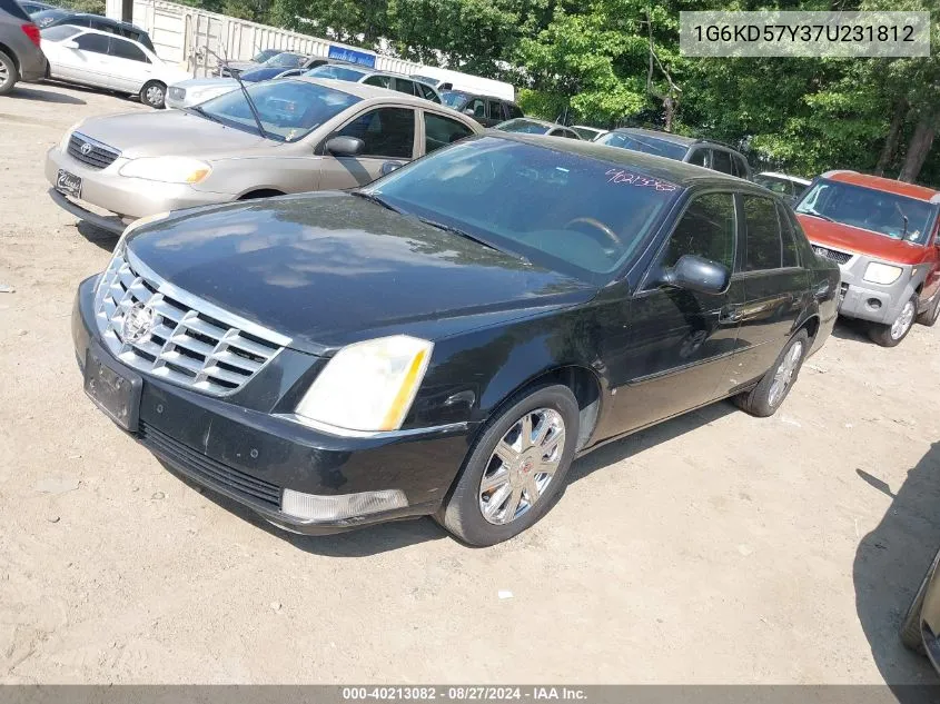 2007 Cadillac Dts Luxury Ii VIN: 1G6KD57Y37U231812 Lot: 40213082