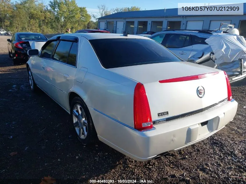 2007 Cadillac Dts V8 VIN: 1G6KD57Y07U212909 Lot: 40493393