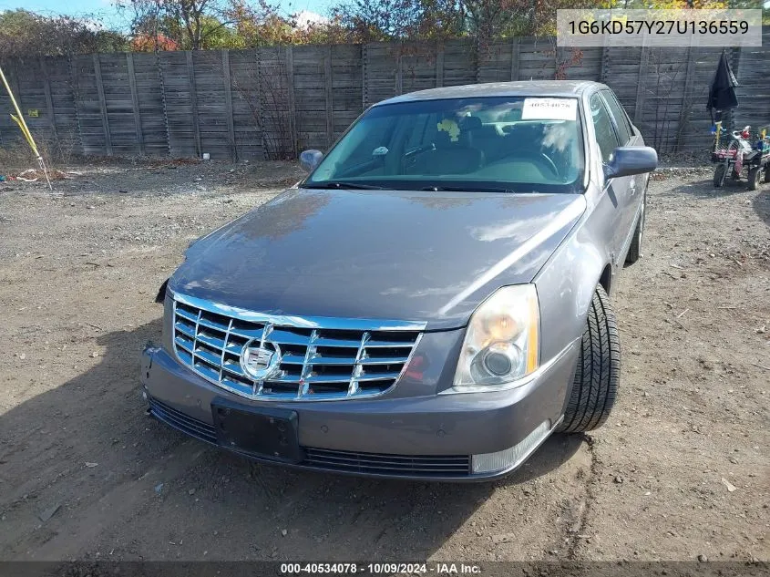 2007 Cadillac Dts Luxury I VIN: 1G6KD57Y27U136559 Lot: 40534078