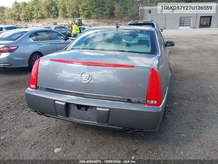 2007 Cadillac Dts Luxury I VIN: 1G6KD57Y27U136559 Lot: 40534078