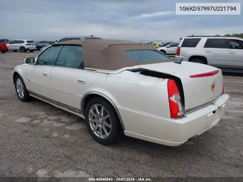 2007 Cadillac Dts Performance VIN: 1G6KD57997U221794 Lot: 40540843