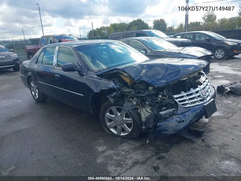 2007 Cadillac Dts VIN: 1G6KD57Y27U149487 Lot: 40590543