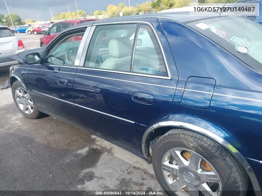 2007 Cadillac Dts VIN: 1G6KD57Y27U149487 Lot: 40590543