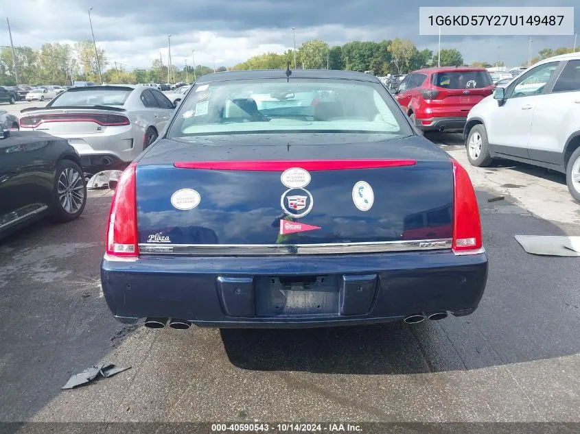 2007 Cadillac Dts VIN: 1G6KD57Y27U149487 Lot: 40590543