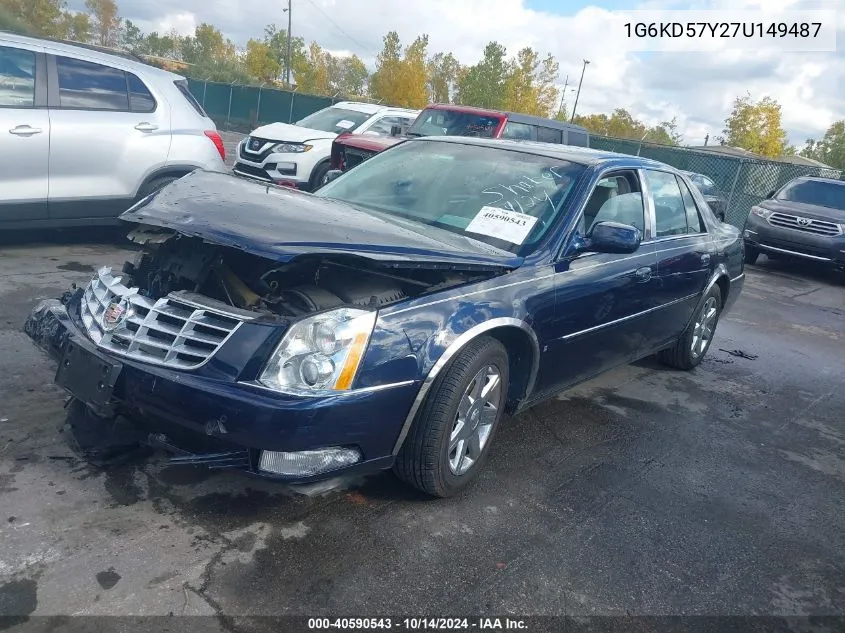 2007 Cadillac Dts VIN: 1G6KD57Y27U149487 Lot: 40590543