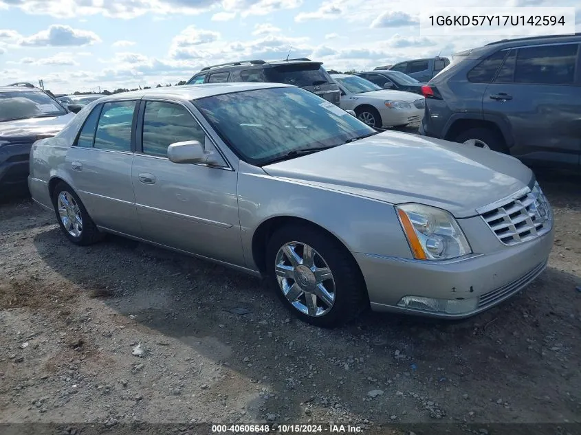 2007 Cadillac Dts Luxury I VIN: 1G6KD57Y17U142594 Lot: 40606648