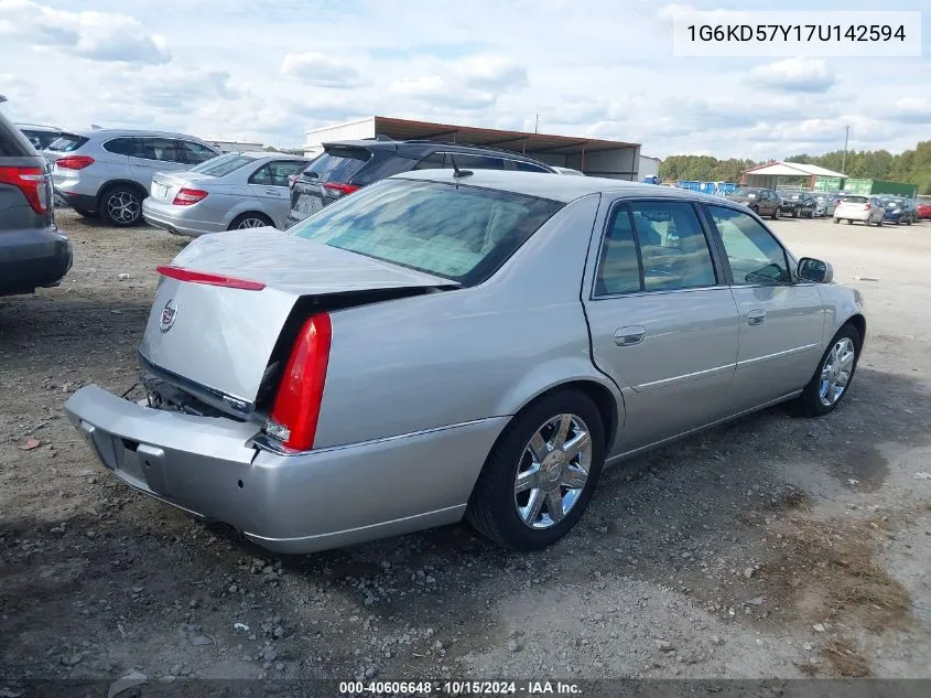 2007 Cadillac Dts Luxury I VIN: 1G6KD57Y17U142594 Lot: 40606648