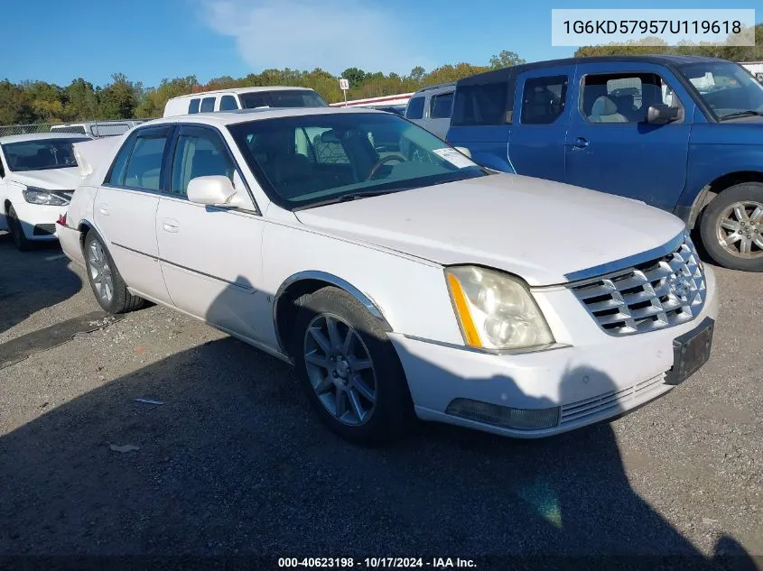 2007 Cadillac Dts Performance VIN: 1G6KD57957U119618 Lot: 40623198