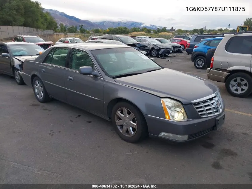 2007 Cadillac Dts Luxury I VIN: 1G6KD57Y87U111875 Lot: 40634782