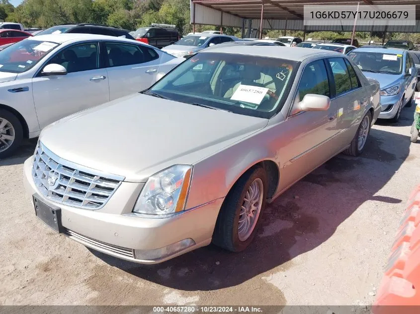 2007 Cadillac Dts Luxury I VIN: 1G6KD57Y17U206679 Lot: 40657280