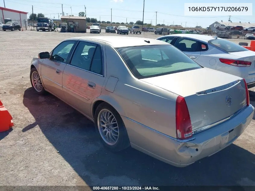 2007 Cadillac Dts Luxury I VIN: 1G6KD57Y17U206679 Lot: 40657280