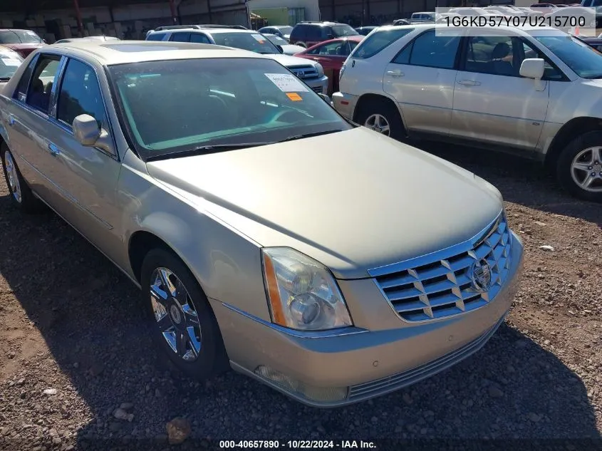 2007 Cadillac Dts Luxury I VIN: 1G6KD57Y07U215700 Lot: 40657890