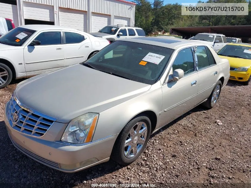 2007 Cadillac Dts Luxury I VIN: 1G6KD57Y07U215700 Lot: 40657890