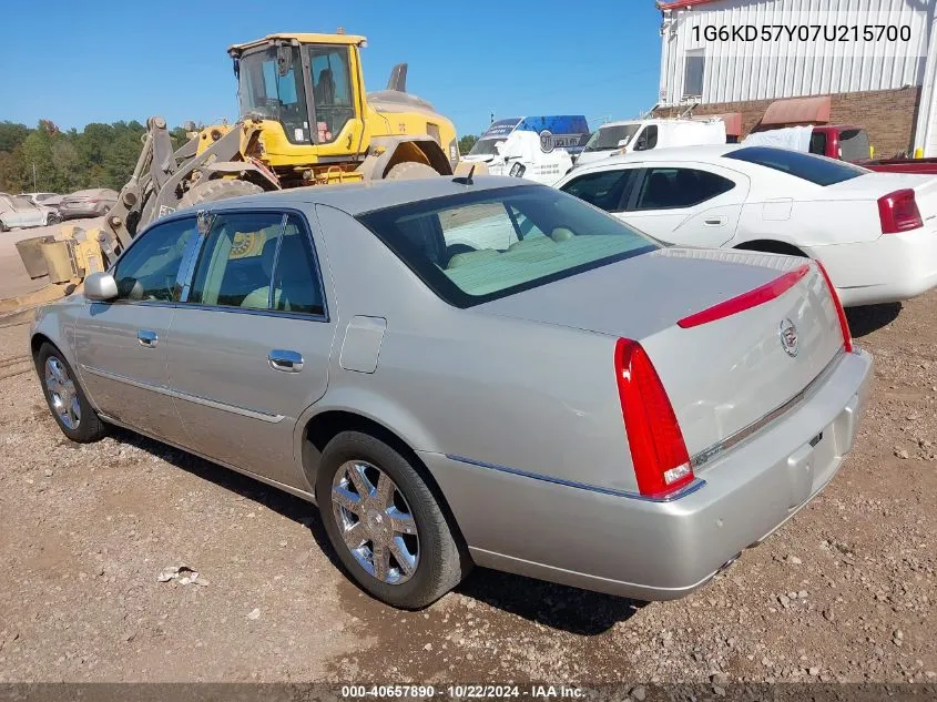 2007 Cadillac Dts Luxury I VIN: 1G6KD57Y07U215700 Lot: 40657890