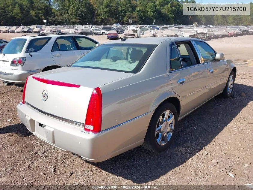 2007 Cadillac Dts Luxury I VIN: 1G6KD57Y07U215700 Lot: 40657890