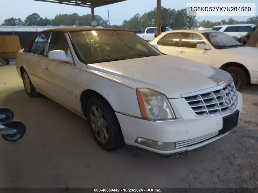 2007 Cadillac Dts Luxury I VIN: 1G6KD57YX7U204560 Lot: 40659442