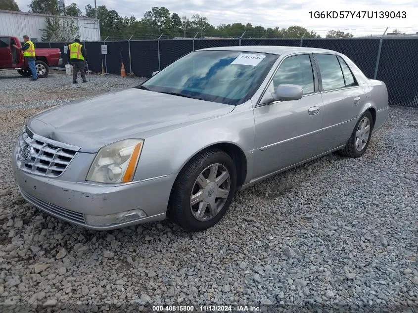 2007 Cadillac Dts Luxury I VIN: 1G6KD57Y47U139043 Lot: 40815800