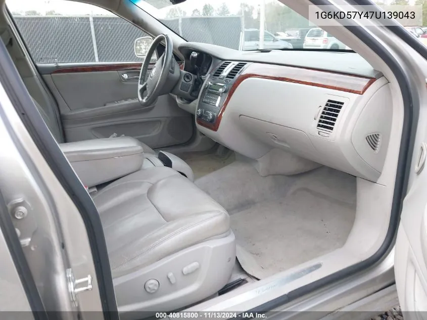 2007 Cadillac Dts Luxury I VIN: 1G6KD57Y47U139043 Lot: 40815800