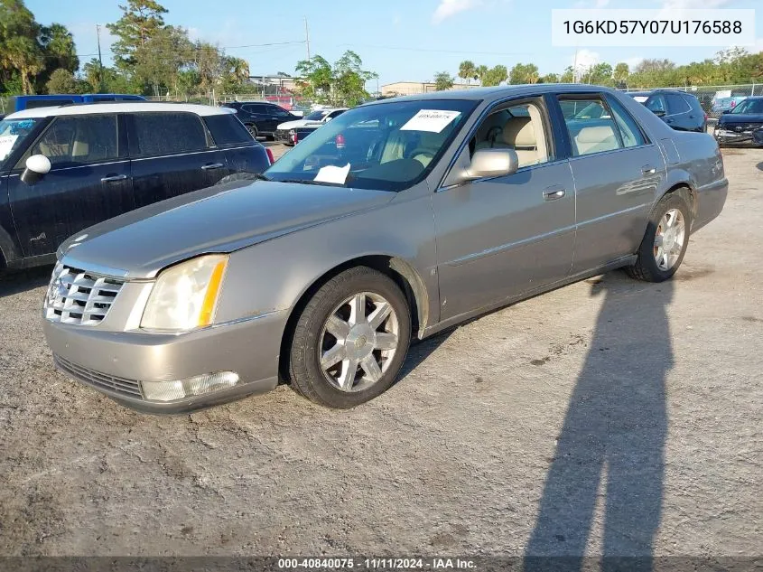 2007 Cadillac Dts Luxury I VIN: 1G6KD57Y07U176588 Lot: 40840075