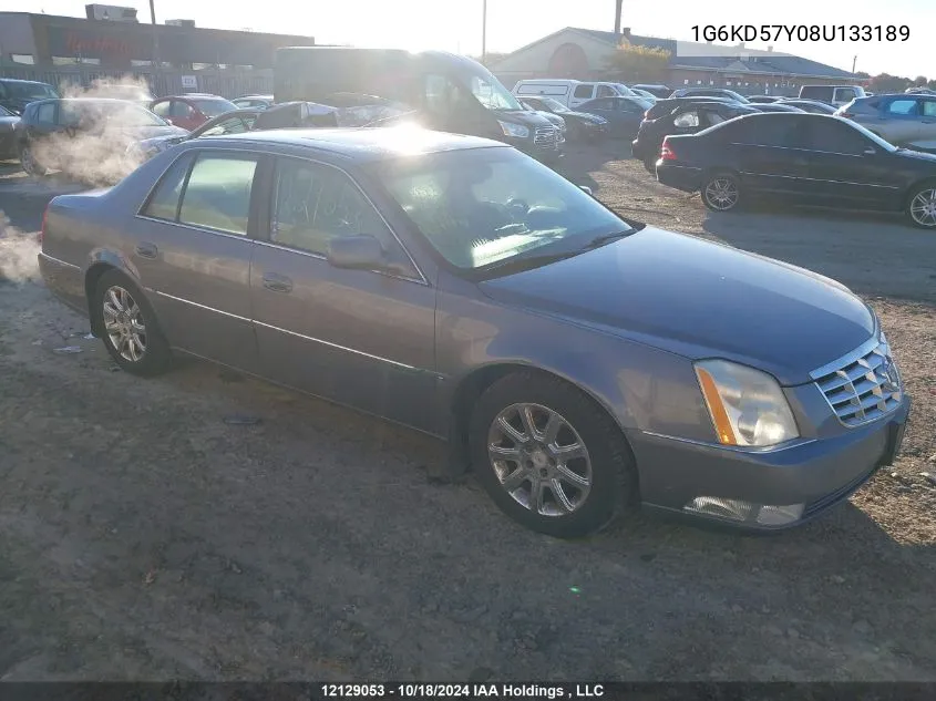 2008 Cadillac Dts VIN: 1G6KD57Y08U133189 Lot: 12129053