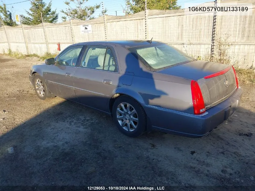 2008 Cadillac Dts VIN: 1G6KD57Y08U133189 Lot: 12129053