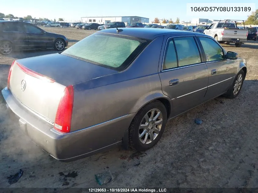 2008 Cadillac Dts VIN: 1G6KD57Y08U133189 Lot: 12129053