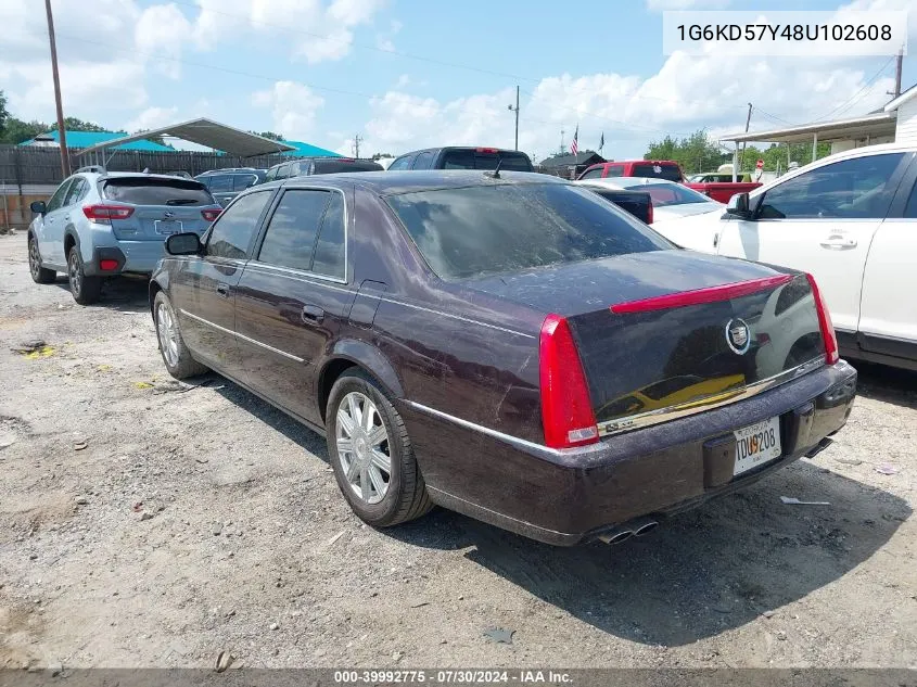 2008 Cadillac Dts 1Sd VIN: 1G6KD57Y48U102608 Lot: 39992775