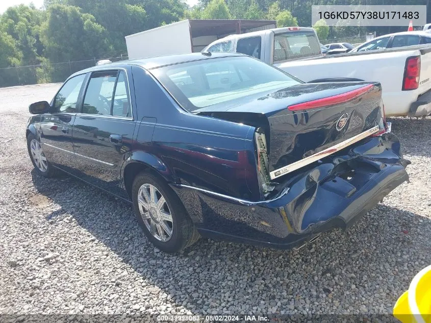 2008 Cadillac Dts 1Sd VIN: 1G6KD57Y38U171483 Lot: 39998083