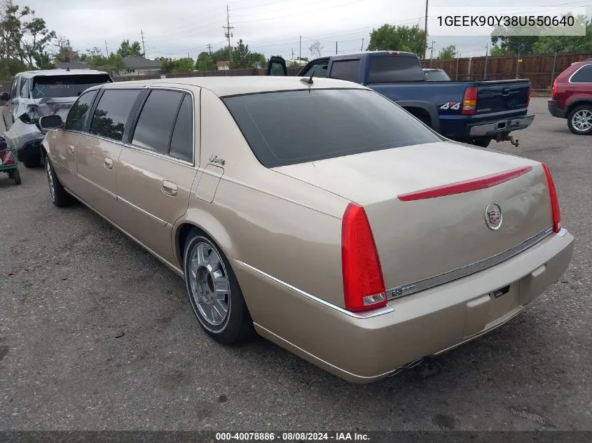 2008 Cadillac Dts Standard VIN: 1GEEK90Y38U550640 Lot: 40078886