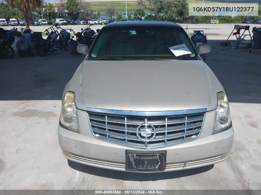 2008 Cadillac Dts 1Sd VIN: 1G6KD57Y18U122377 Lot: 40093560