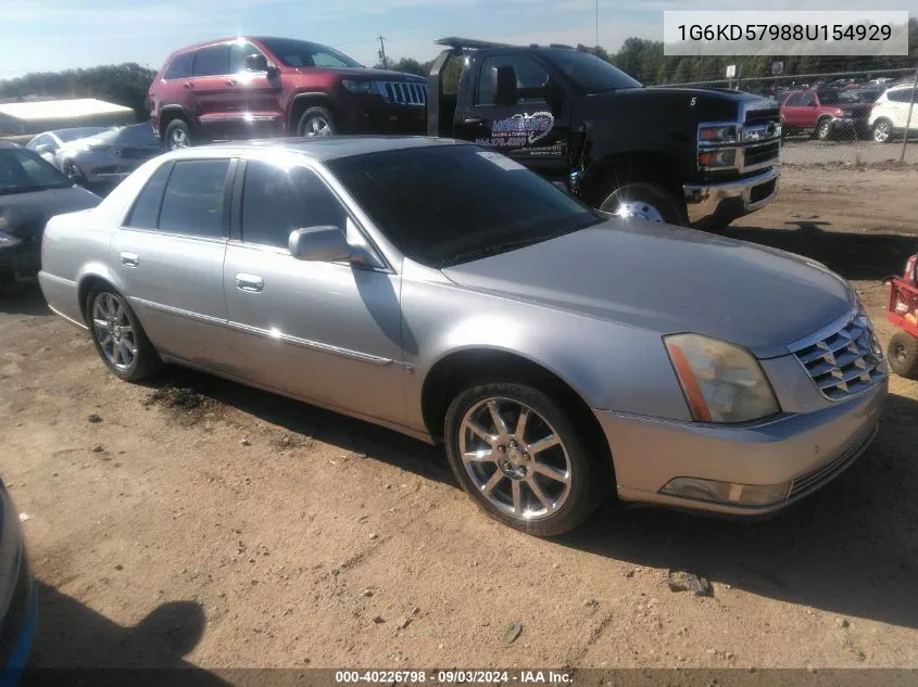 2008 Cadillac Dts 1Se VIN: 1G6KD57988U154929 Lot: 40226798