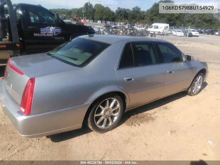 1G6KD57988U154929 2008 Cadillac Dts 1Se